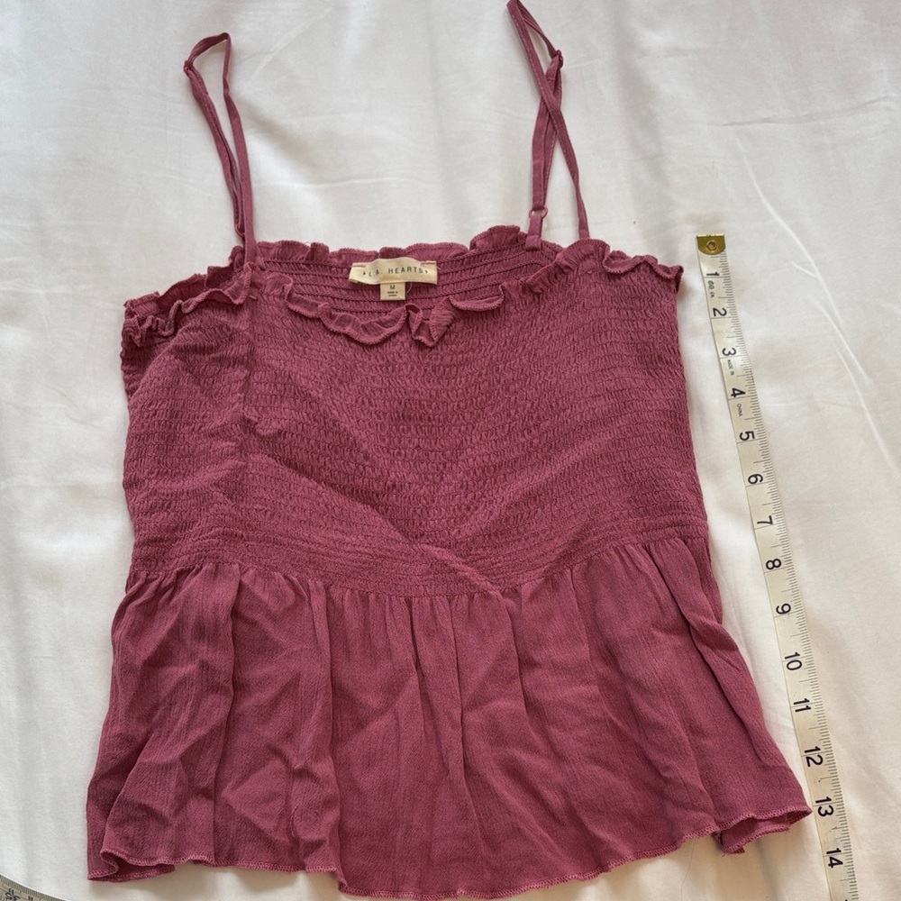 La Hearts Mauve Ruffle Camisole